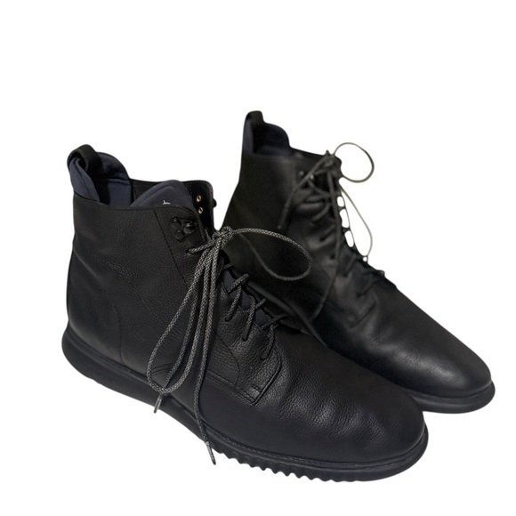 Cole Haan Black pure Leather Lace-Up Boots main image 4